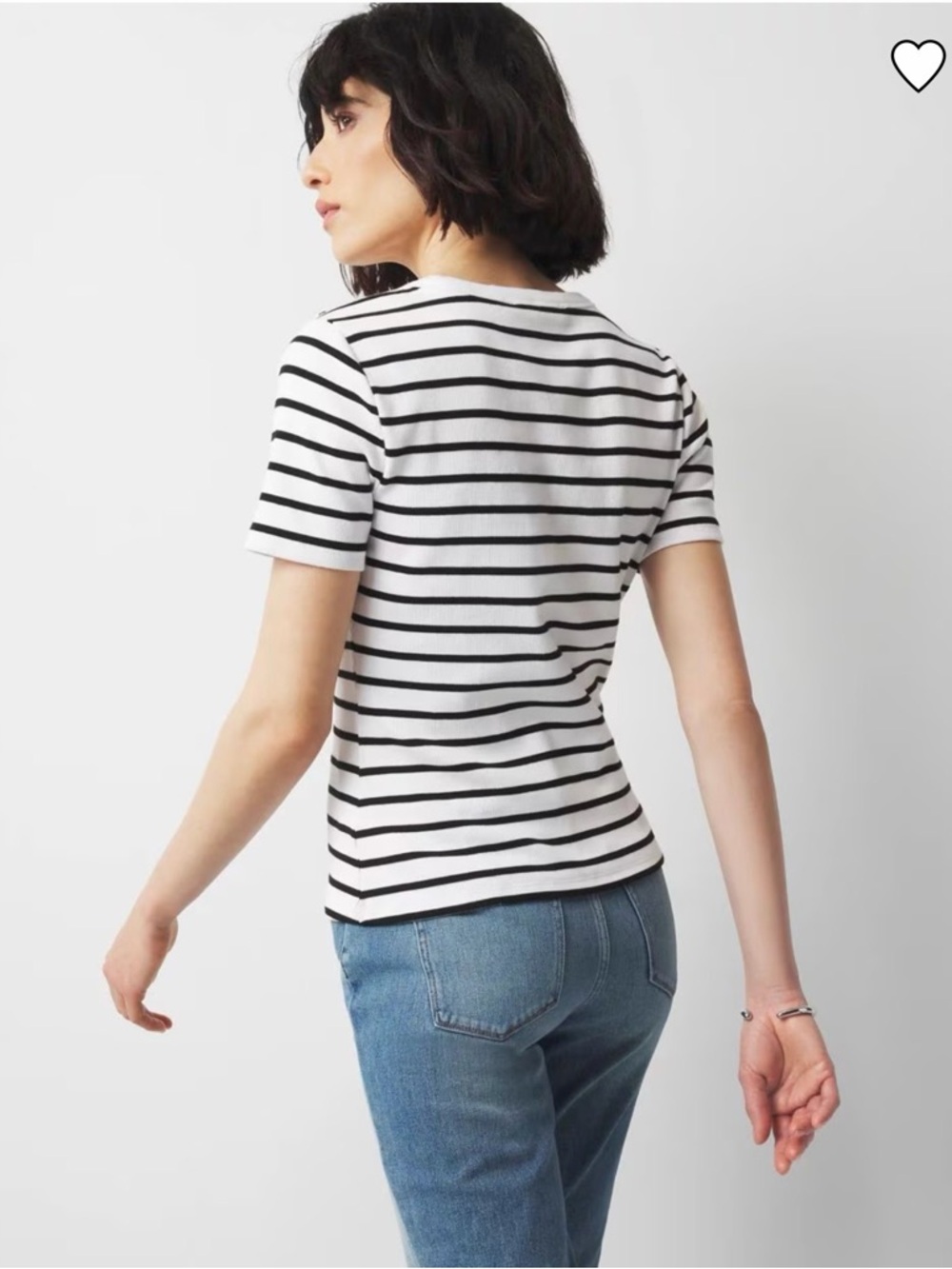 WHBM FORME™ Ribbed Stretch Button Shoulder Tee - Picture 2 of 9